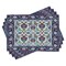 Ambesonne Turkish Pattern Place Mats Set of 4, Mosaic Tiles with Nature Inspired Ornaments Tulips and Daisies with Curls, Washable Fabric Placemats for Dining Table, Standard Size, Multicolor